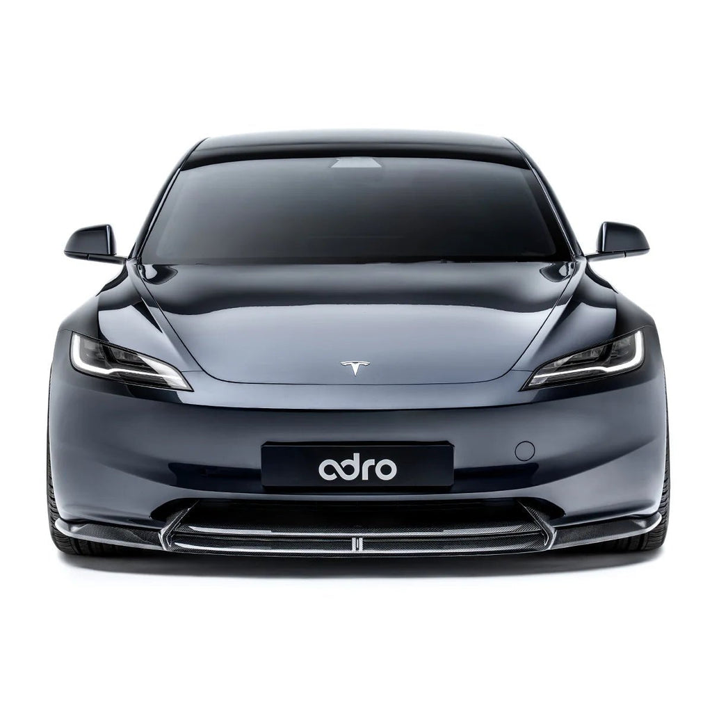 Tesla Model 3 Highland Carbon Fiber Front Lip by Adro - AUTOID® - Front Lips & Splitters - Adro