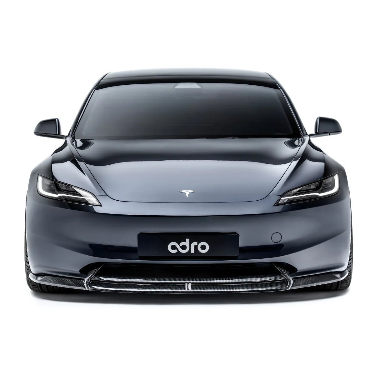 Tesla Model 3 Highland Carbon Fiber Front Lip by Adro - AUTOID® - Front Lips & Splitters - Adro
