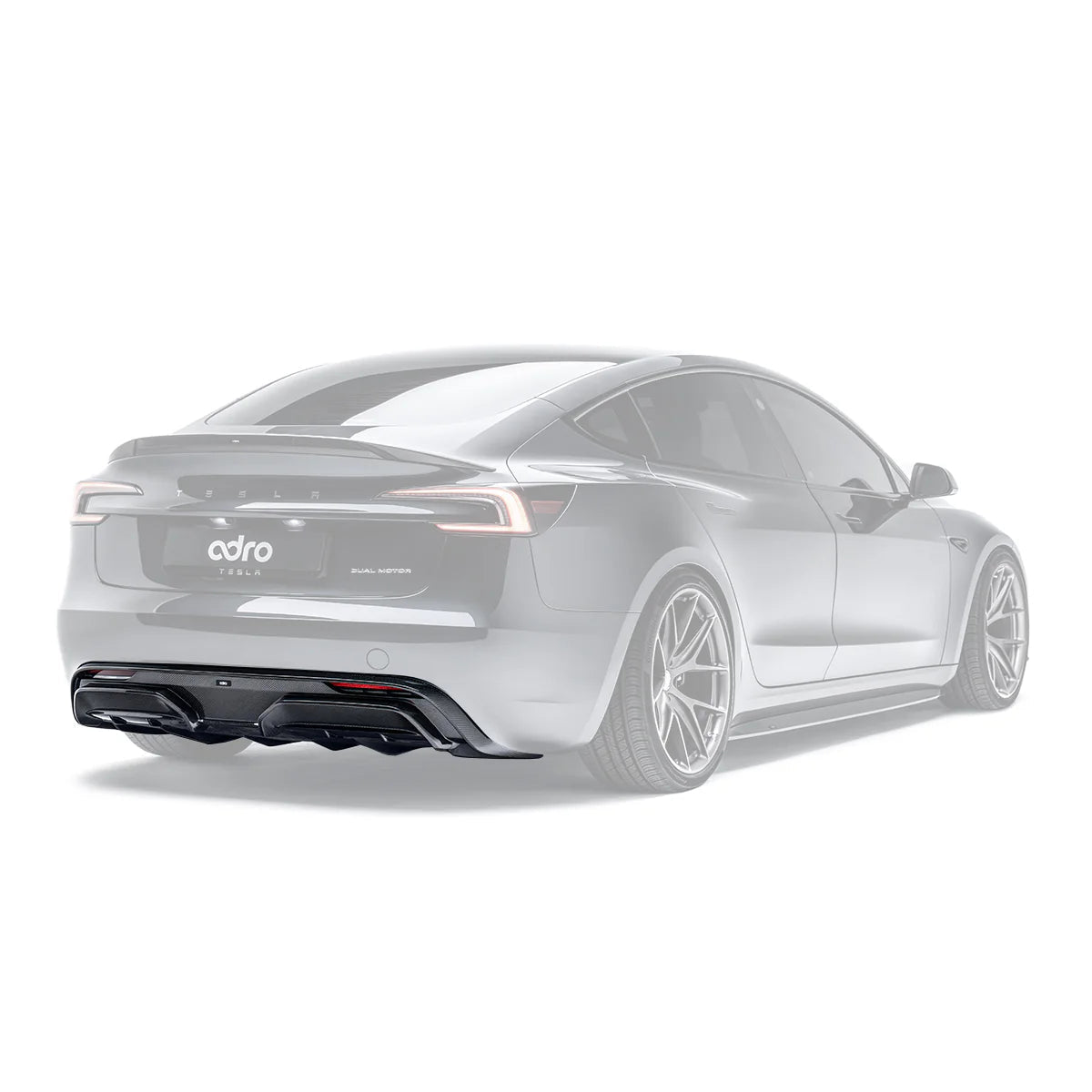 Tesla Model 3 Highland Carbon Fiber Rear Diffuser by Adro - AUTOID® - Rear Diffusers - Adro