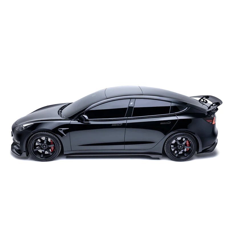 Tesla Model 3 Pre-Preg Carbon Fibre AT-S Swan Neck Rear Wing by Adro (2017+) - AUTOID® - Rear Wings - Adro