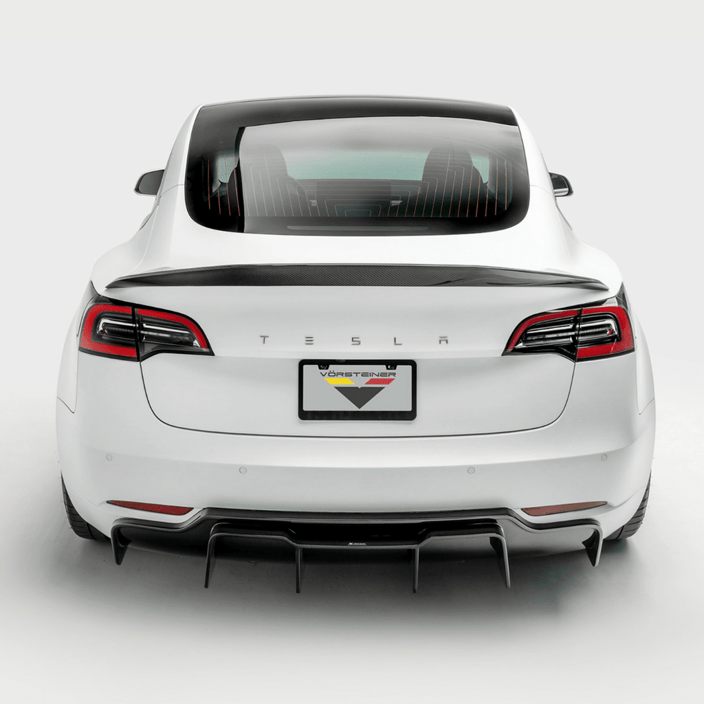 Tesla Model 3 Volta Aero Decklid Spoiler by Vorsteiner - AUTOID® - Rear Spoilers - Vorsteiner