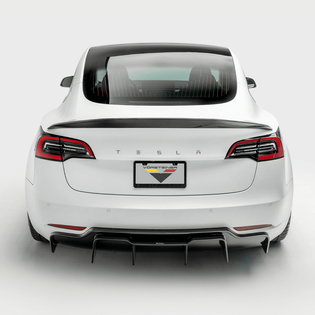 Tesla Model 3 Volta Aero Decklid Spoiler by Vorsteiner - AUTOID® - Rear Spoilers - Vorsteiner