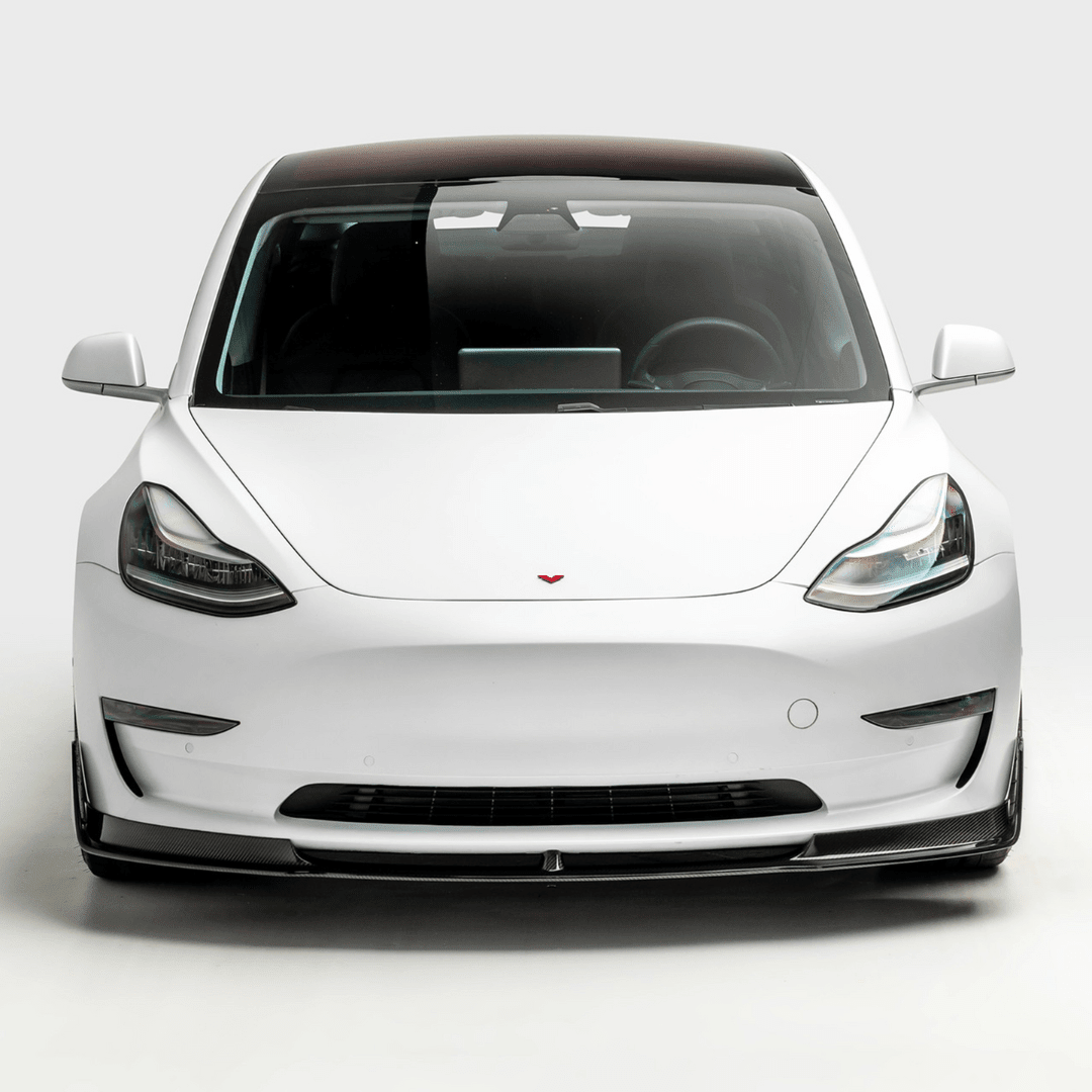 Tesla Model 3 Volta Aero Front Spoiler by Vorsteiner - AUTOID® - Front Lips & Splitters - Vorsteiner
