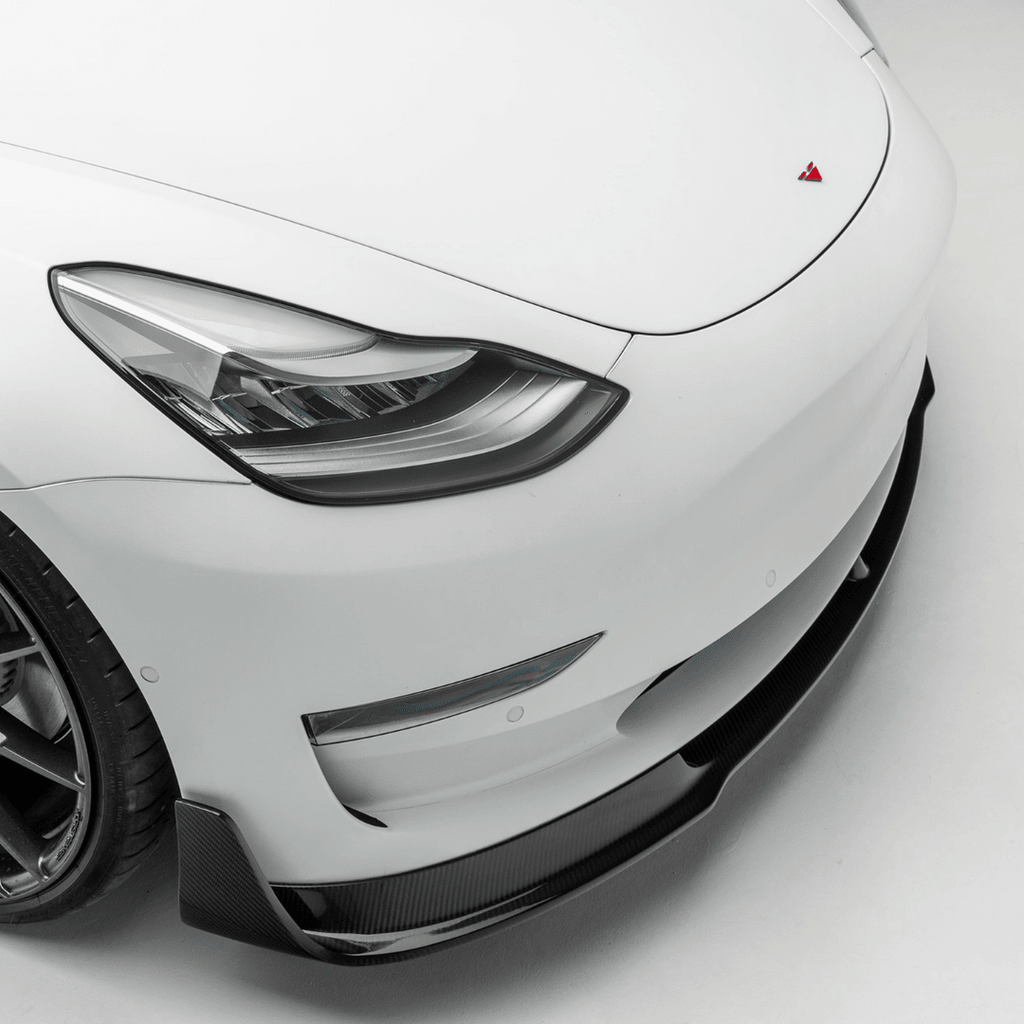 Tesla Model 3 Volta Aero Front Spoiler by Vorsteiner - AUTOID® - Front Lips & Splitters - Vorsteiner