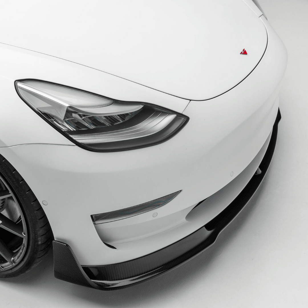Tesla Model 3 Volta Aero Front Spoiler by Vorsteiner - AUTOID® - Front Lips & Splitters - Vorsteiner