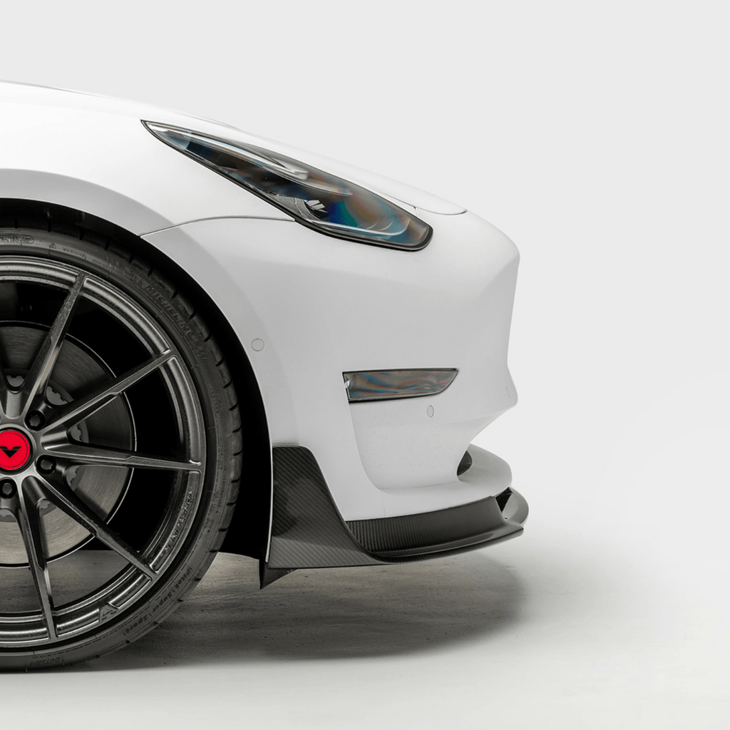 Tesla Model 3 Volta Aero Front Spoiler by Vorsteiner - AUTOID - Front Lips & Splitters - Vorsteiner