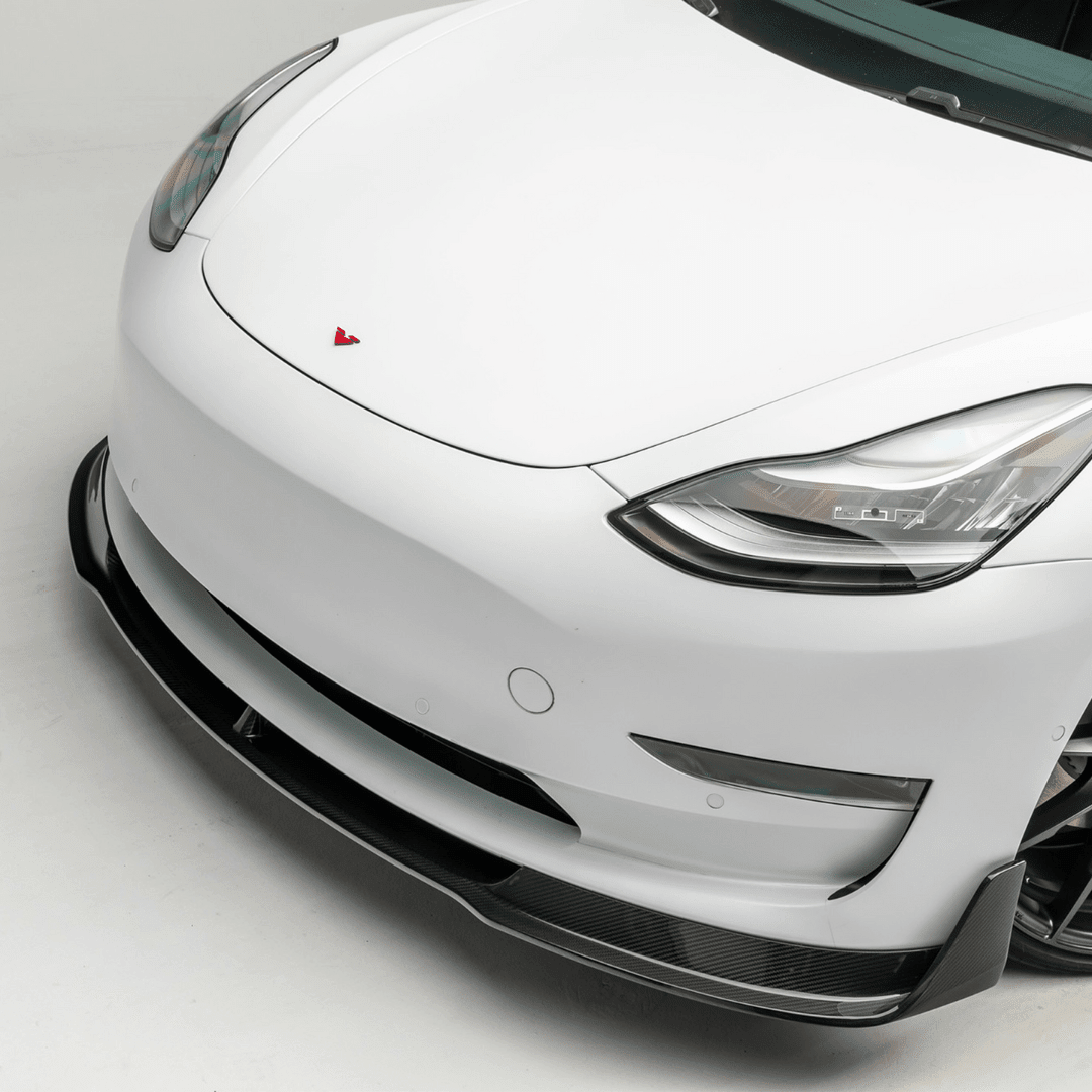 Tesla Model 3 Volta Aero Front Spoiler by Vorsteiner - AUTOID® - Front Lips & Splitters - Vorsteiner