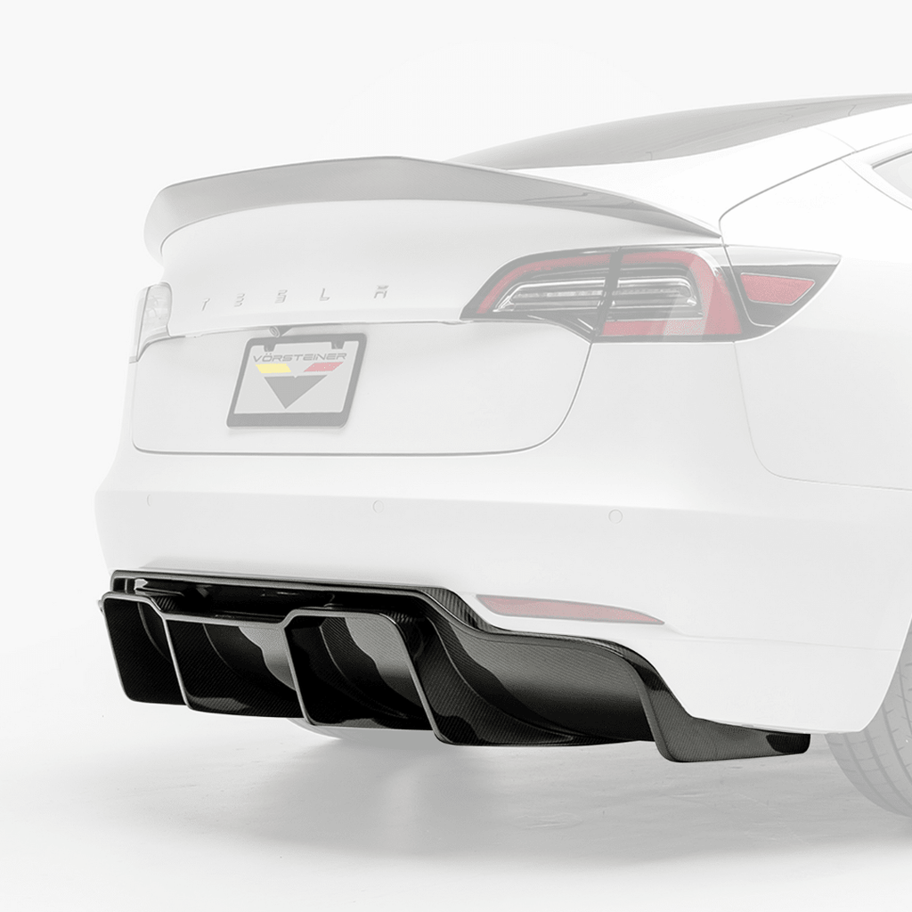 Tesla Model 3 Volta Aero Rear Diffuser by Vorsteiner - AUTOID® - Rear Diffusers - Vorsteiner