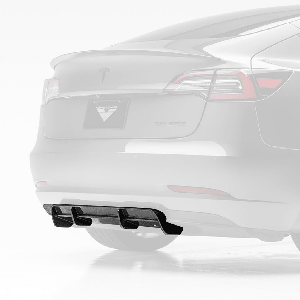 Tesla Model 3 Volta Aero Rear Diffuser by Vorsteiner - AUTOID® - Rear Diffusers - Vorsteiner