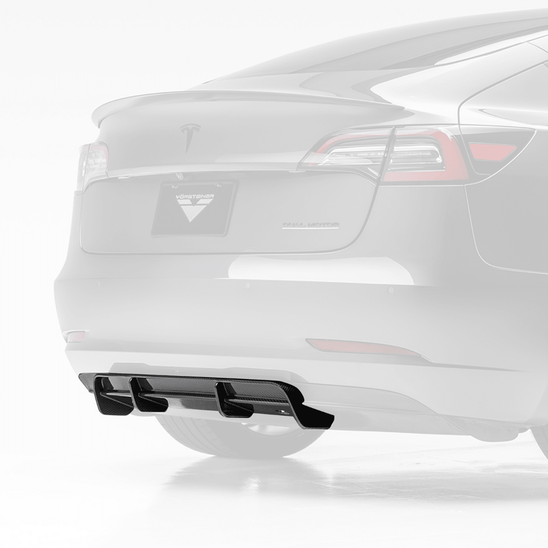 Tesla Model 3 Volta Aero Rear Diffuser by Vorsteiner - AUTOID® - Rear Diffusers - Vorsteiner