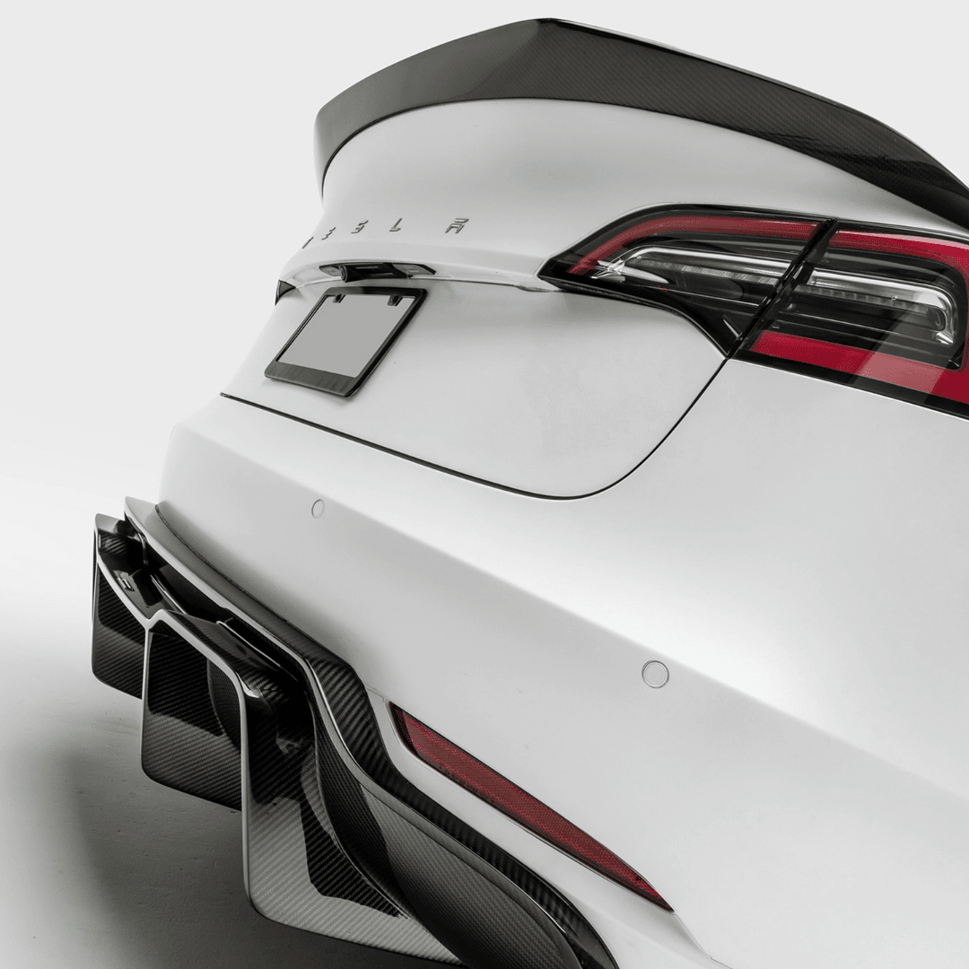 Tesla Model 3 Volta Aero Rear Diffuser by Vorsteiner - AUTOID® - Rear Diffusers - Vorsteiner