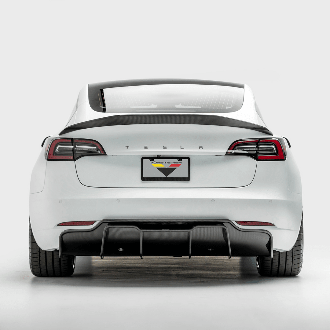 Tesla Model 3 Volta Aero Rear Diffuser by Vorsteiner - AUTOID® - Rear Diffusers - Vorsteiner