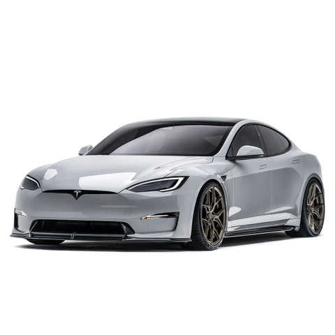 Tesla Model S Plaid Facelift II Pre-Preg Carbon Fibre Front Lip by Adro (2021+) - AUTOID® - Front Lips & Splitters - Adro