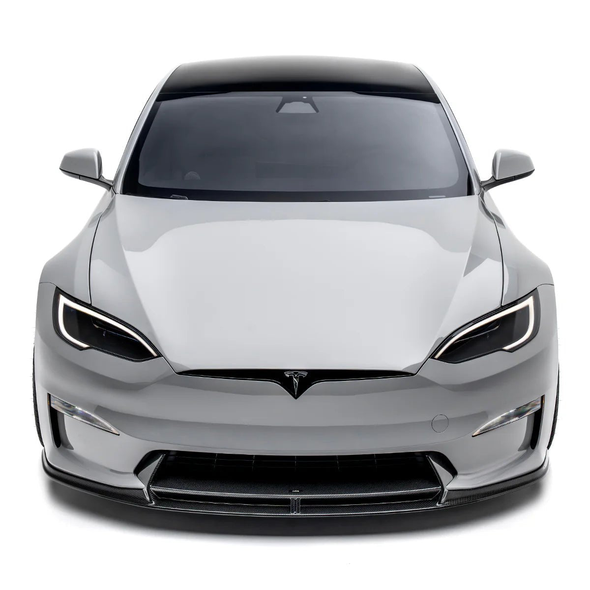 Tesla Model S Plaid Facelift II Pre-Preg Carbon Fibre Front Lip by Adro (2021+) - AUTOID® - Front Lips & Splitters - Adro