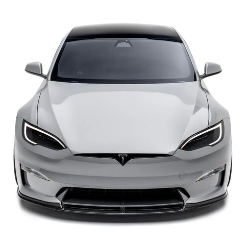 Tesla Model S Plaid Facelift II Pre-Preg Carbon Fibre Front Lip by Adro (2021+) - AUTOID® - Front Lips & Splitters - Adro