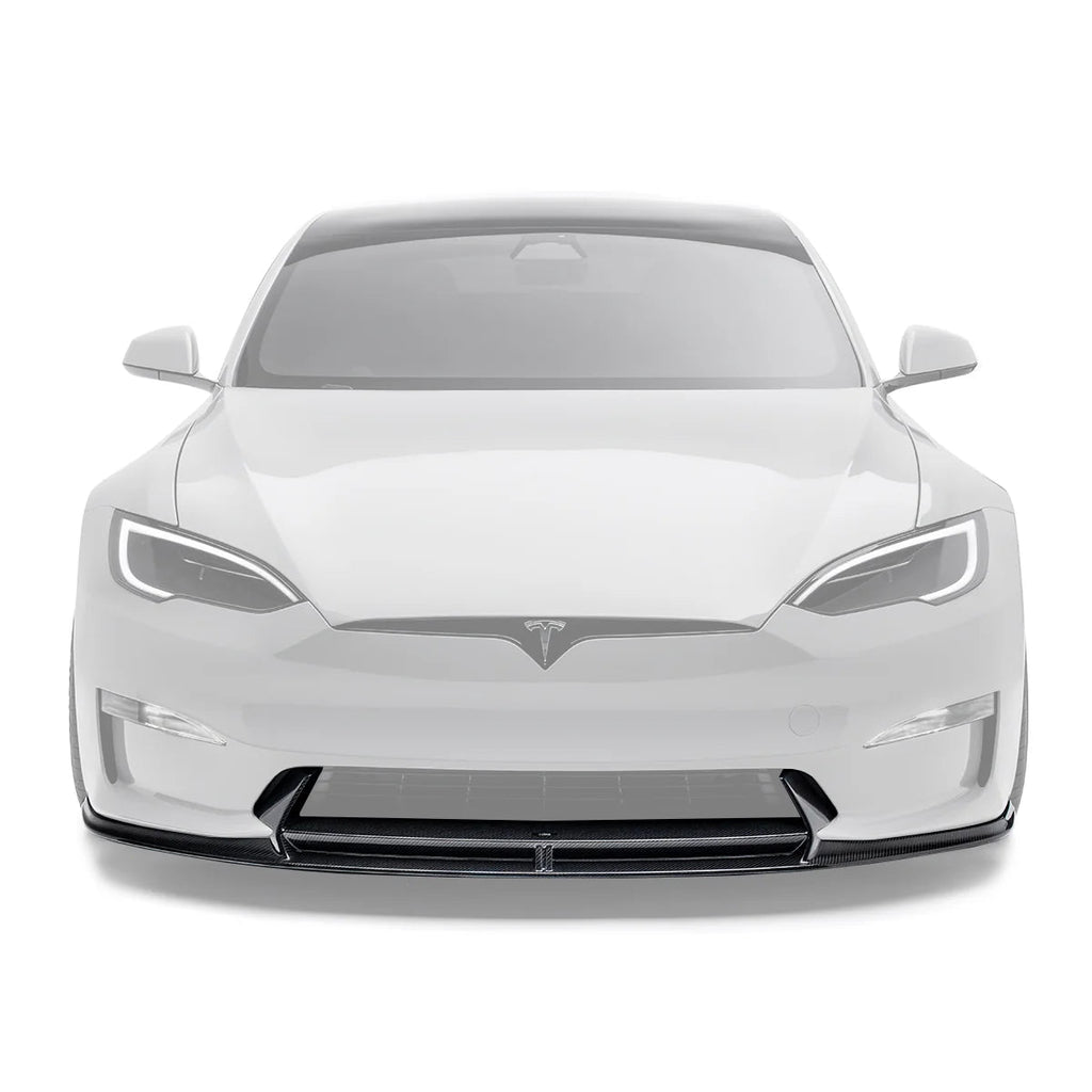 Tesla Model S Plaid Facelift II Pre-Preg Carbon Fibre Front Lip by Adro (2021+) - AUTOID® - Front Lips & Splitters - Adro