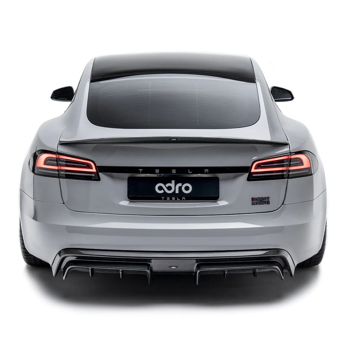 Tesla Model S Plaid Facelift II Pre-Preg Carbon Fibre Rear Diffuser by Adro (2021+) - AUTOID® - Rear Diffusers - Adro