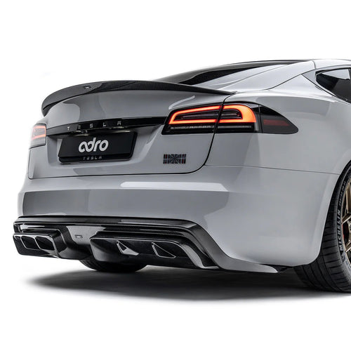 Tesla Model S Plaid Facelift II Pre-Preg Carbon Fibre Rear Spoiler by Adro (2021+) - AUTOID® - Rear Spoilers - Adro