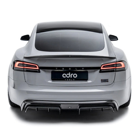 Tesla Model S Plaid Facelift II Pre-Preg Carbon Fibre Rear Spoiler by Adro (2021+) - AUTOID® - Rear Spoilers - Adro