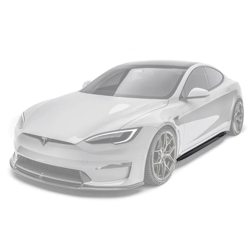 Tesla Model S Plaid Facelift II Pre-Preg Carbon Fibre Side Skirts by Adro (2021+) - AUTOID® - Side Skirts & Winglets - Adro