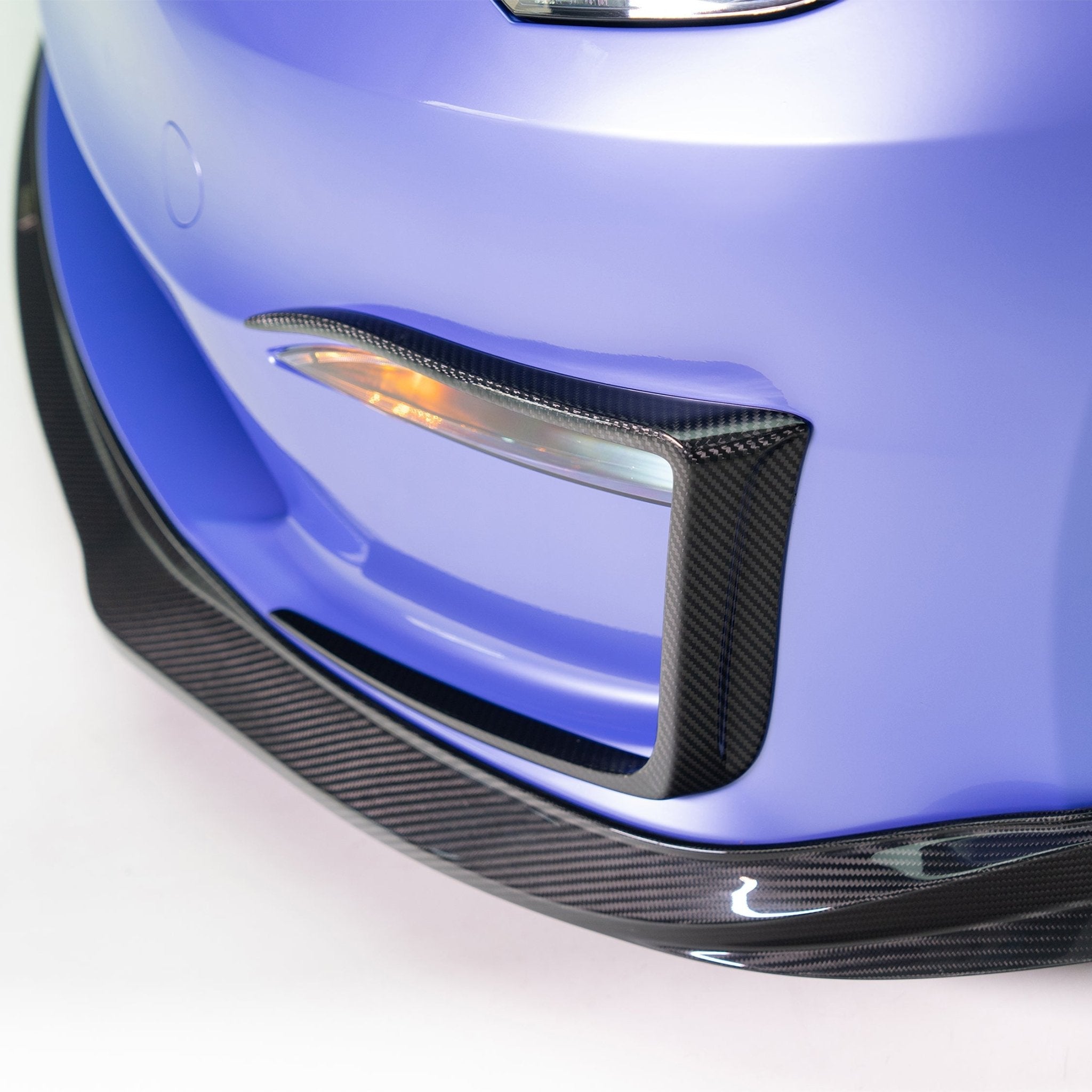 Tesla Model S Plaid VRS Add - On Aero Bumper Flares Carbon Fiber by Vorsteiner - AUTOID - Bumper Inserts & Trim - Vorsteiner