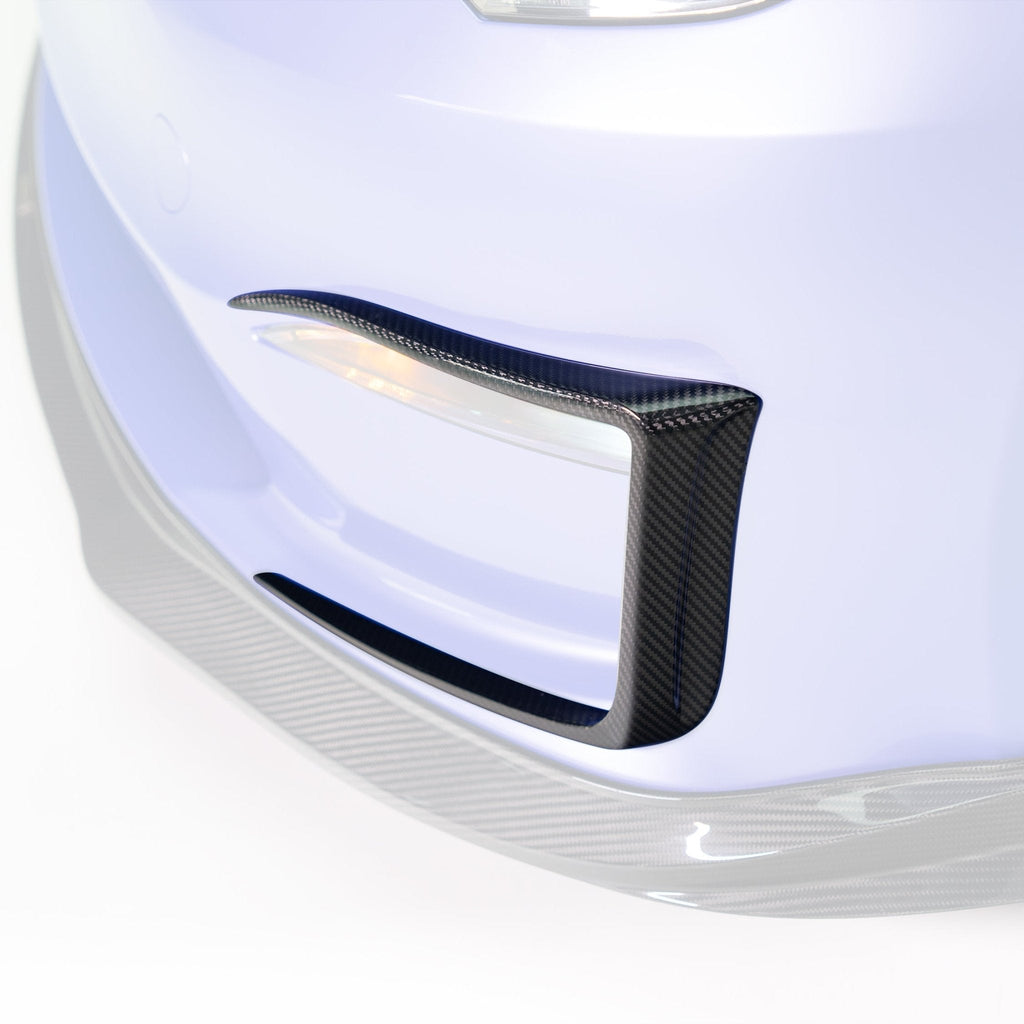 Tesla Model S Plaid VRS Add-On Aero Bumper Flares Carbon Fiber by Vorsteiner - AUTOID® - Bumper Inserts & Trim - Vorsteiner