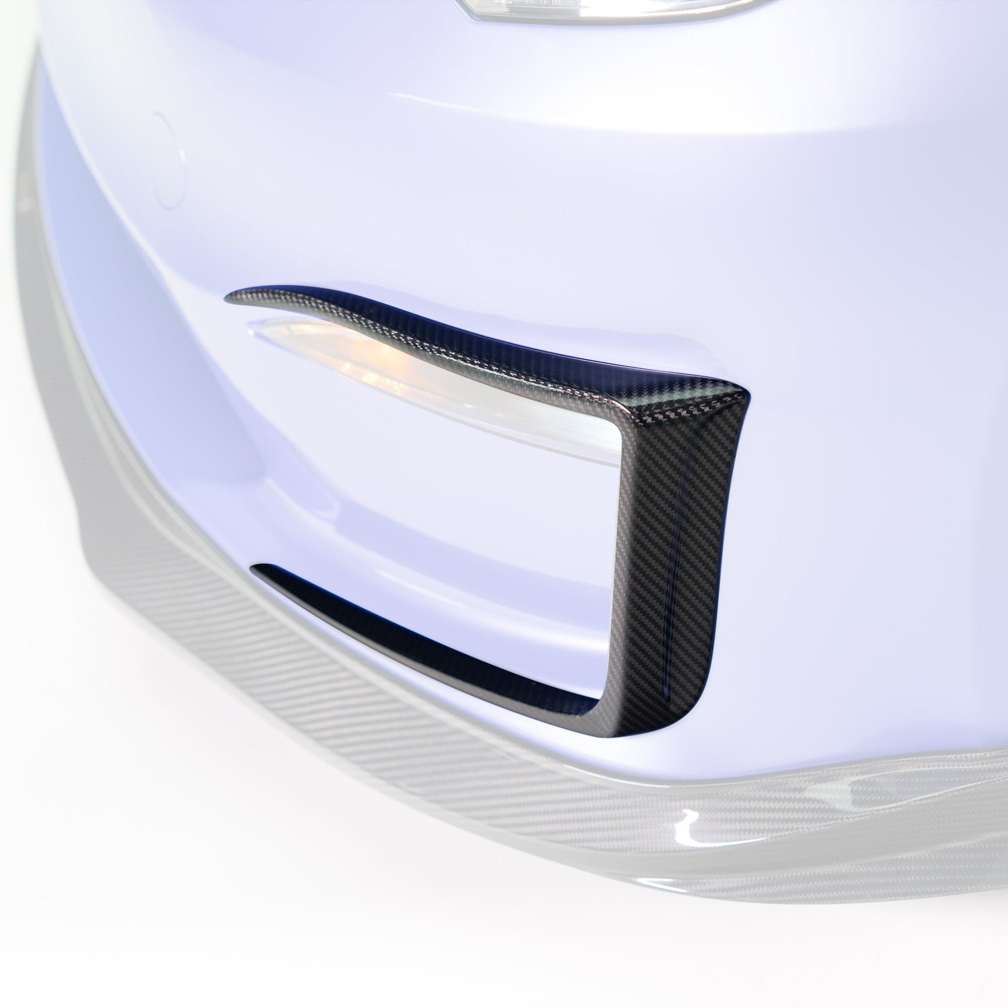 Tesla Model S Plaid VRS Add-On Aero Bumper Flares Carbon Fiber by Vorsteiner - AUTOID® - Bumper Inserts & Trim - Vorsteiner