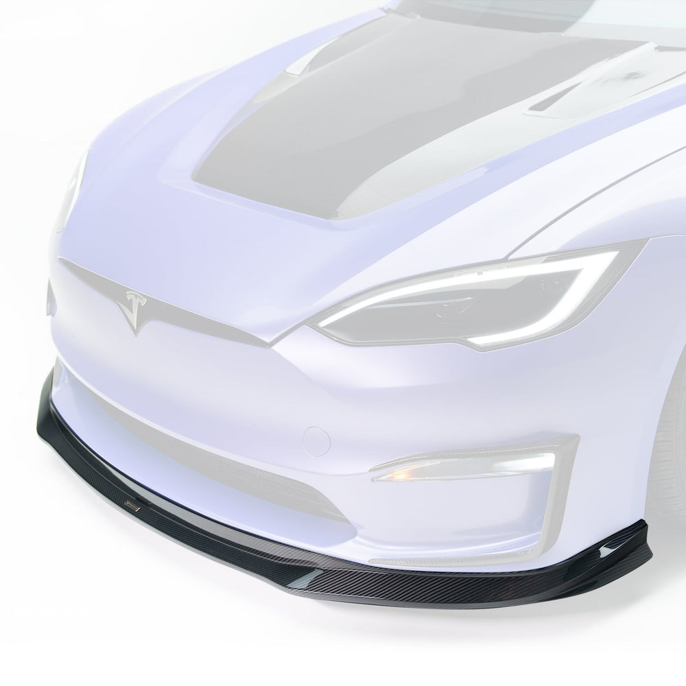 Tesla Model S Plaid VRS Aero Front Spoiler Carbon Fiber by Vorsteiner - AUTOID - Front Lips & Splitters - Vorsteiner