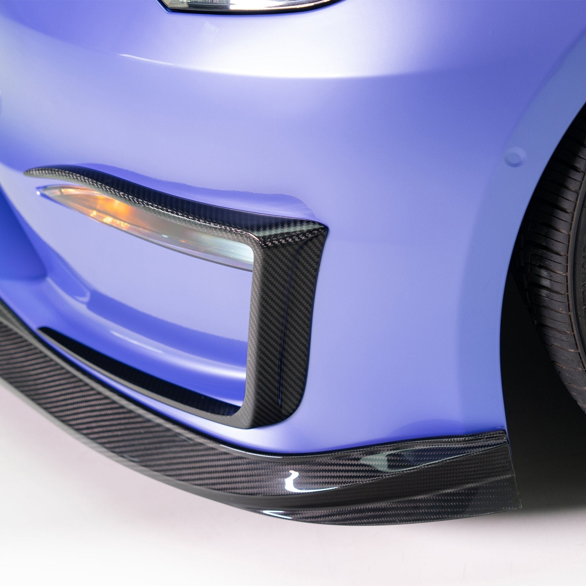 Tesla Model S Plaid VRS Aero Front Spoiler Carbon Fiber by Vorsteiner - AUTOID - Front Lips & Splitters - Vorsteiner