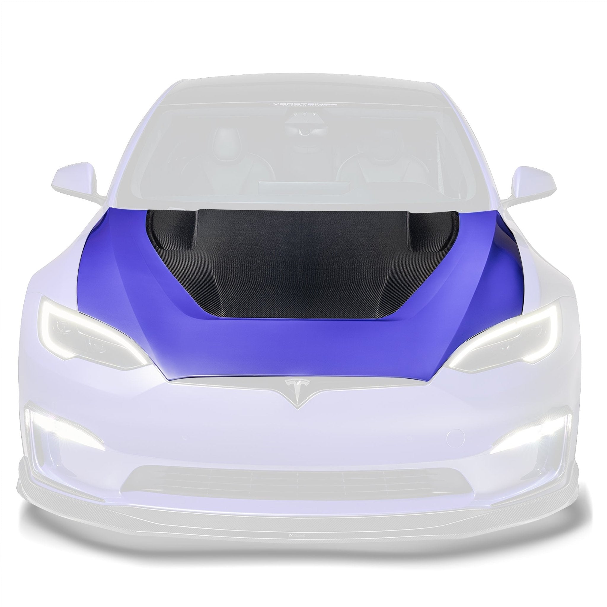 Tesla Model S Plaid VRS Aero Hood Carbon Fiber by Vorsteiner - AUTOID® - Front Hood - Vorsteiner