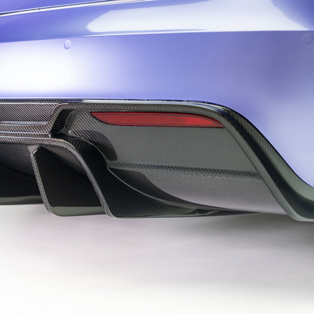 Tesla Model S Plaid VRS Aero Rear Diffuser Carbon Fiber by Vorsteiner - AUTOID - Rear Diffusers - Vorsteiner
