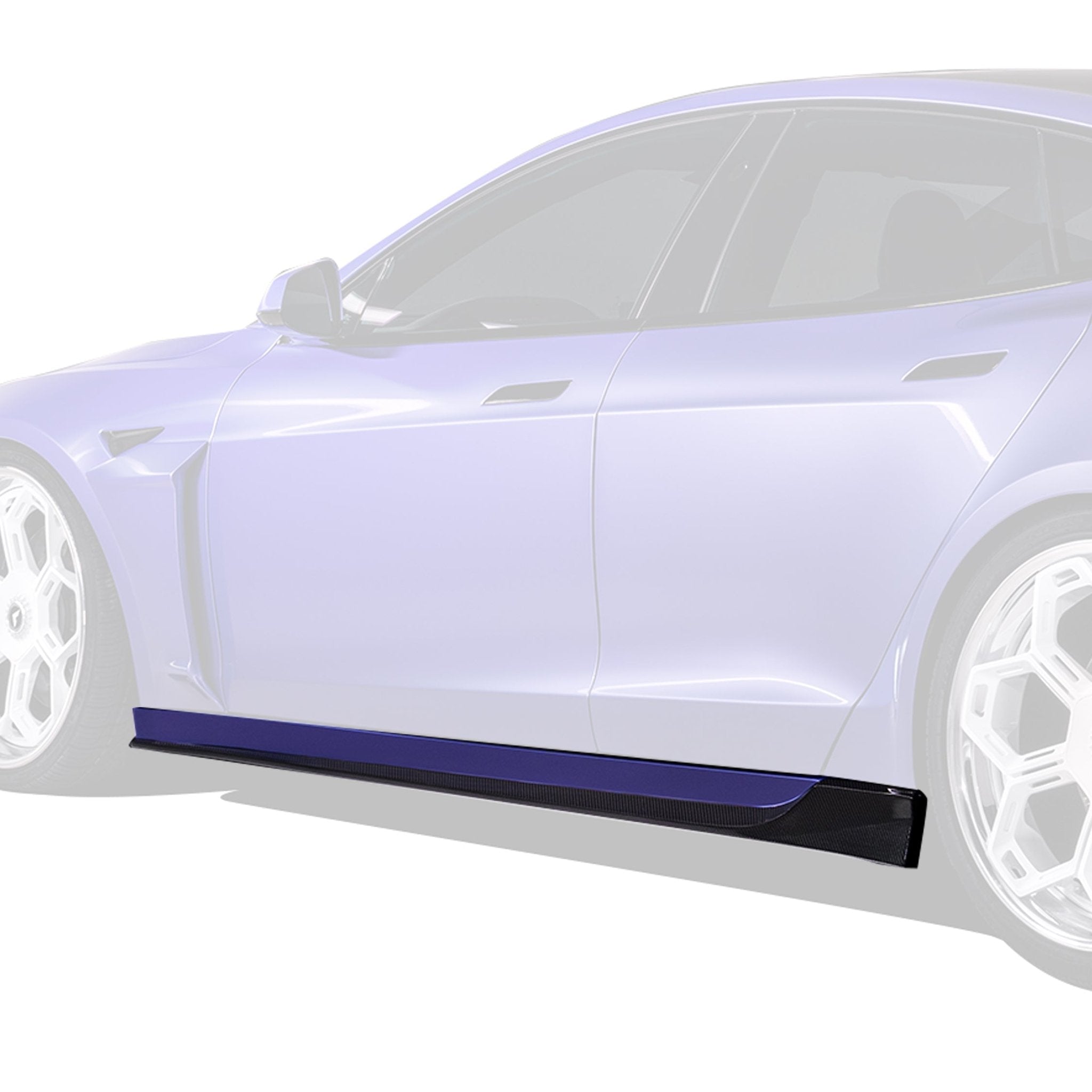 Tesla Model S Plaid VRS Aero Side Skirts Carbon Fiber by Vorsteiner - AUTOID® - Side Skirts & Winglets - Vorsteiner