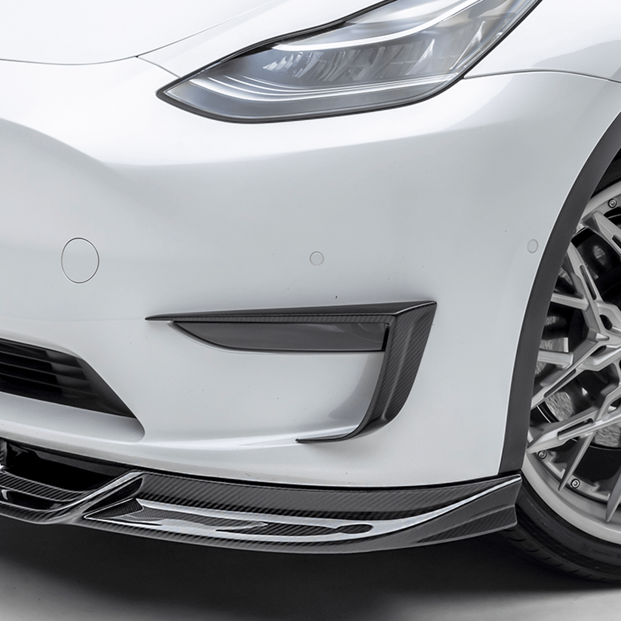 Tesla Model Y Aero Add-On Bumper Flares by Vorsteiner - AUTOID® - Bumper Inserts & Trim - Vorsteiner