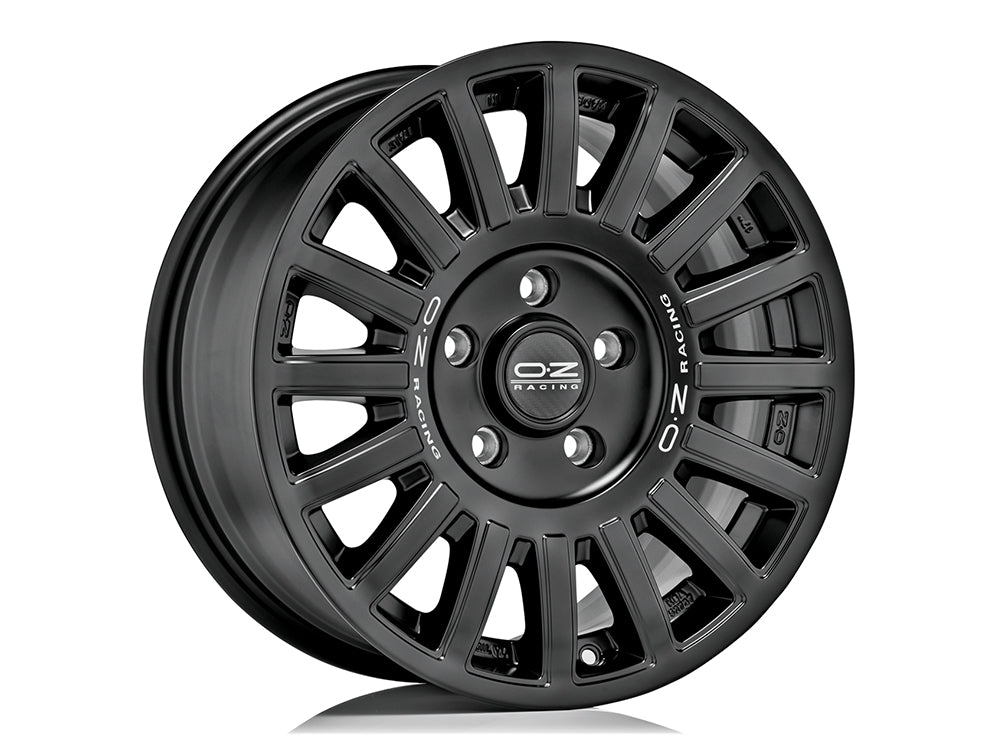 OZ Racing Rally Raid Alloy Wheel - Matt Black + Silver Lettering