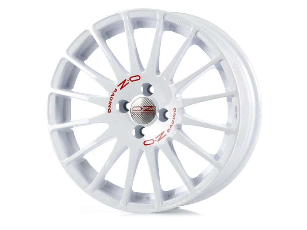 OZ Racing Superturismo WRC Alloy Wheel - Race White + Red Lettering