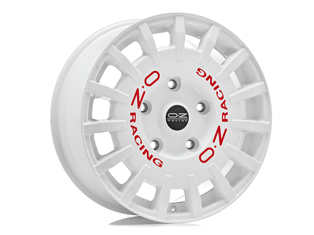 OZ Racing Rally Racing Van Alloy Wheel - Race White + Red Lettering