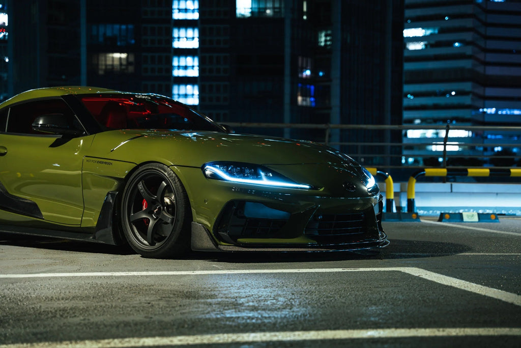 Toyota GR Supra A90 Mk5 Carbon Fibre Integrated Fender Panel Side Skirts V2 by Adro (2019+) - AUTOID® - Side Skirts & Winglets - Adro