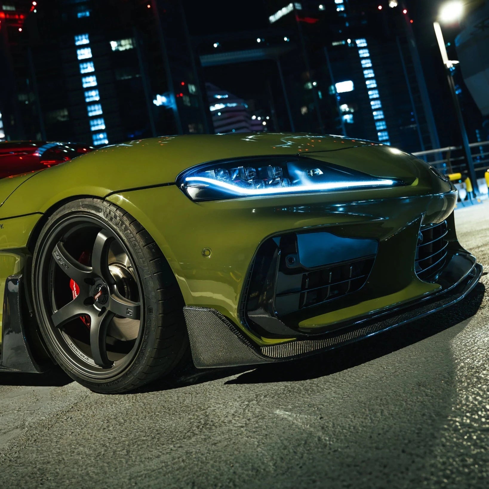 Toyota GR Supra A90 Mk5 Carbon Fibre Integrated Fender Panel Side Skirts V2 by Adro (2019+) - AUTOID® - Side Skirts & Winglets - Adro
