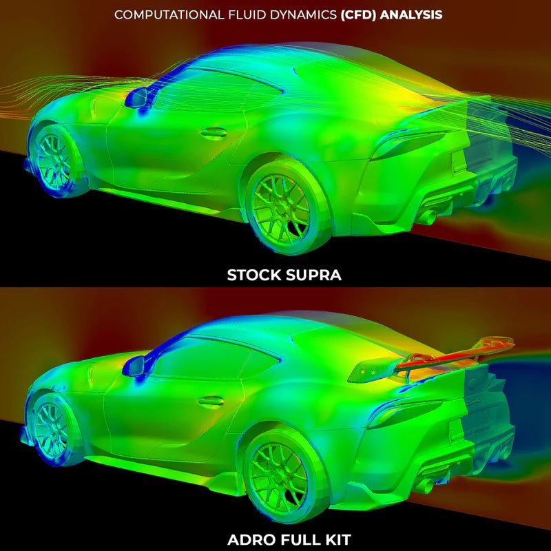 Toyota GR Supra A90 Mk5 Pre-Preg Carbon Fibre Swan Neck AT-R2 Rear Wing by Adro (2019+) - AUTOID® - Rear Wings - Adro