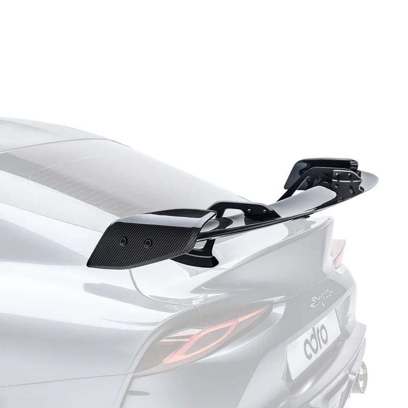 Toyota GR Supra A90 Mk5 Pre-Preg Carbon Fibre Swan Neck AT-R2 Rear Wing by Adro (2019+) - AUTOID® - Rear Wings - Adro