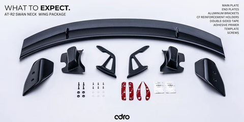 Toyota GR Supra A90 Mk5 Pre-Preg Carbon Fibre Swan Neck AT-R2 Rear Wing by Adro (2019+) - AUTOID® - Rear Wings - Adro