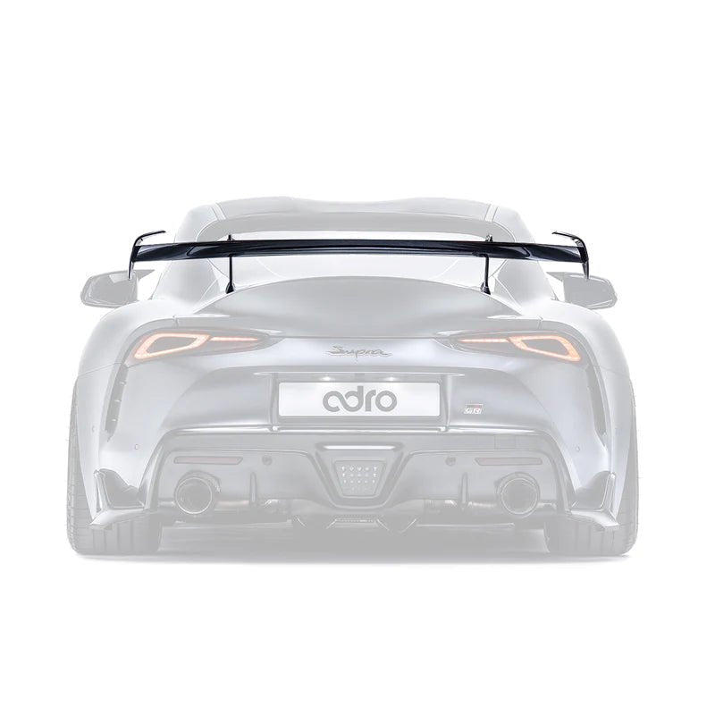 Toyota GR Supra A90 Mk5 Pre-Preg Carbon Fibre Swan Neck AT-R2 Rear Wing by Adro (2019+) - AUTOID® - Rear Wings - Adro