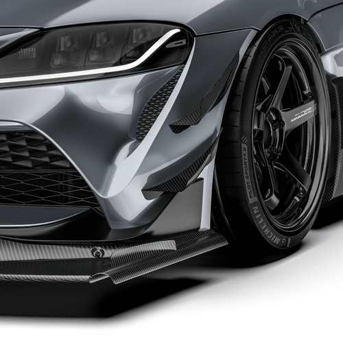 Toyota GR Supra ARD Prepreg Canards (Stock Bumper) by Adro - AUTOID® - Canards & Winglets - Adro