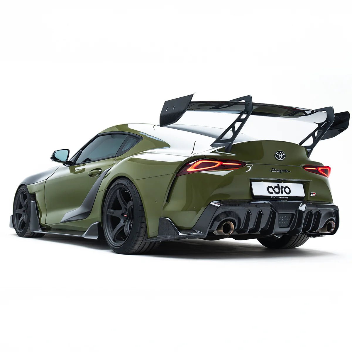 Toyota GR Supra Mk5 Pre - Preg Carbon Fibre AT - P1 Swan Neck AT - P1 Rear Wing by Adro (2019+) - AUTOID - Rear Wings - Adro