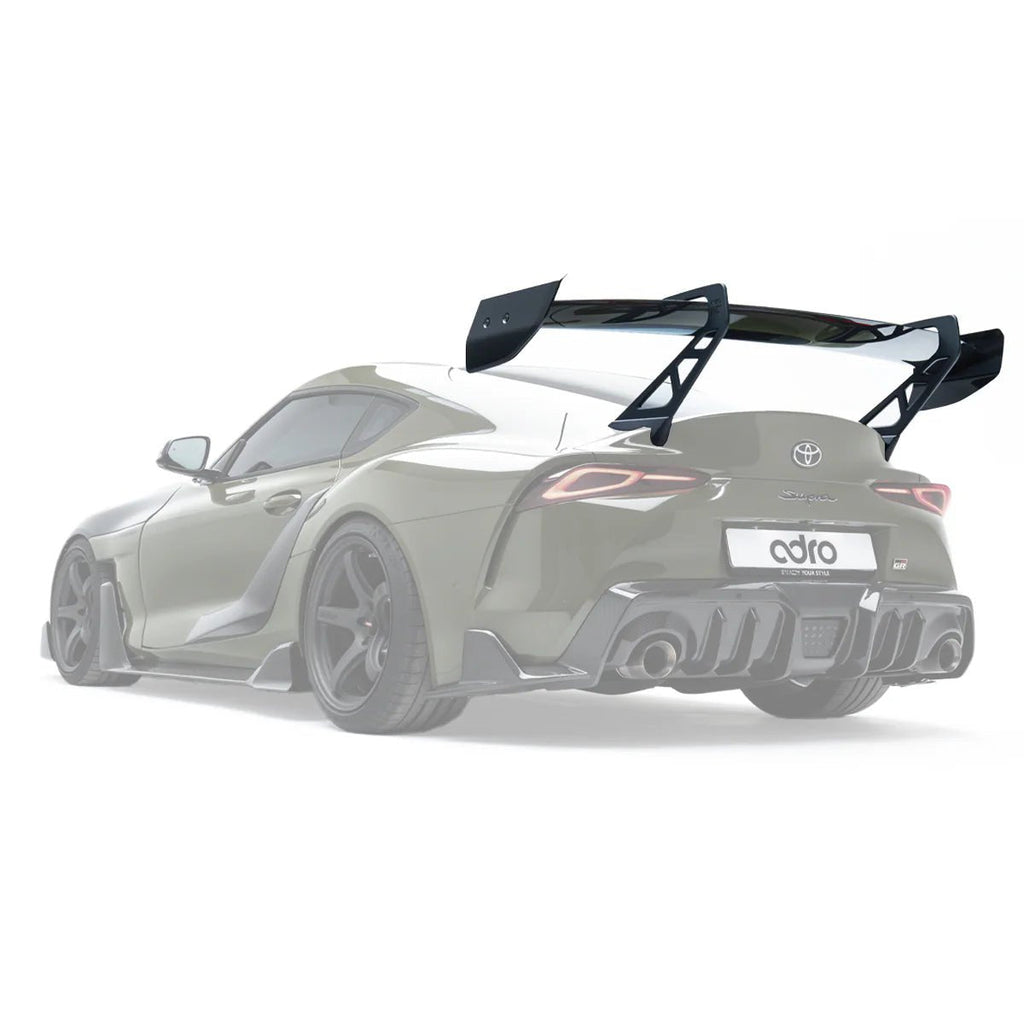 Toyota GR Supra Mk5 Pre-Preg Carbon Fibre AT-P1 Swan Neck Rear Wing by Adro (2019+) - AUTOID® - Rear Wings - Adro