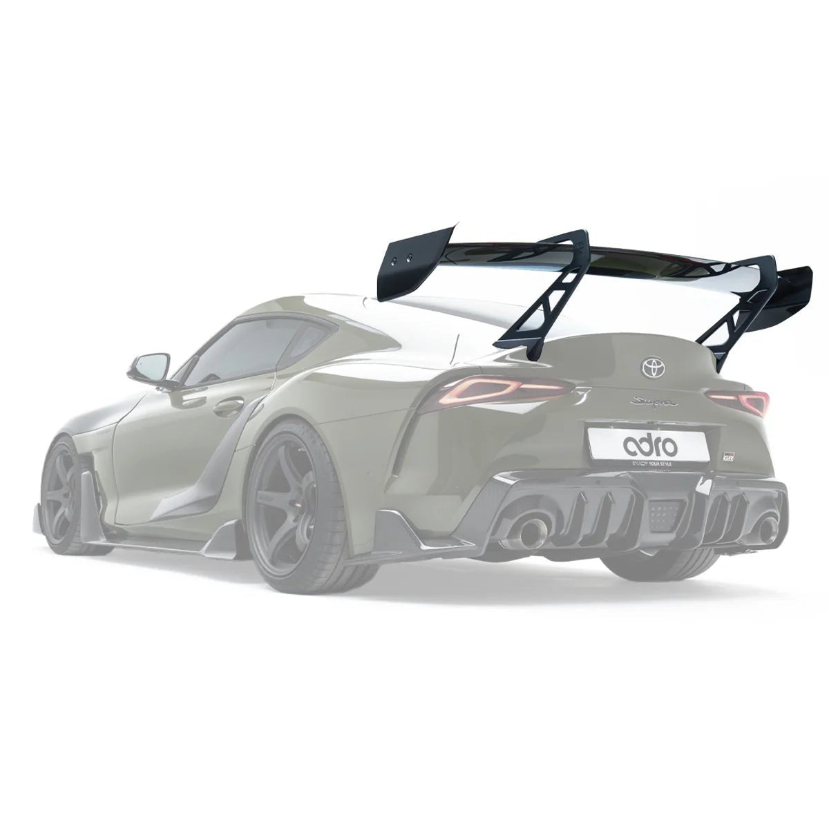 Toyota GR Supra Mk5 Pre-Preg Carbon Fibre AT-P1 Swan Neck Rear Wing by Adro (2019+) - AUTOID® - Rear Wings - Adro