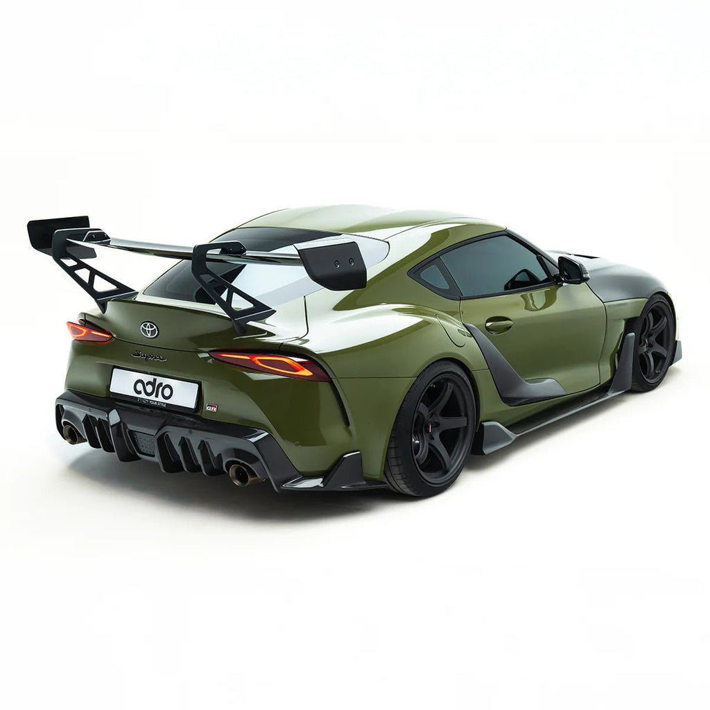 Toyota GR Supra Mk5 Pre-Preg Carbon Fibre AT-P1 Swan Neck Rear Wing by Adro (2019+) - AUTOID® - Rear Wings - Adro