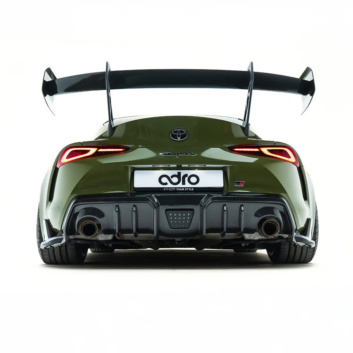 Toyota GR Supra Mk5 Pre-Preg Carbon Fibre AT-P1 Swan Neck Rear Wing by Adro (2019+) - AUTOID® - Rear Wings - Adro