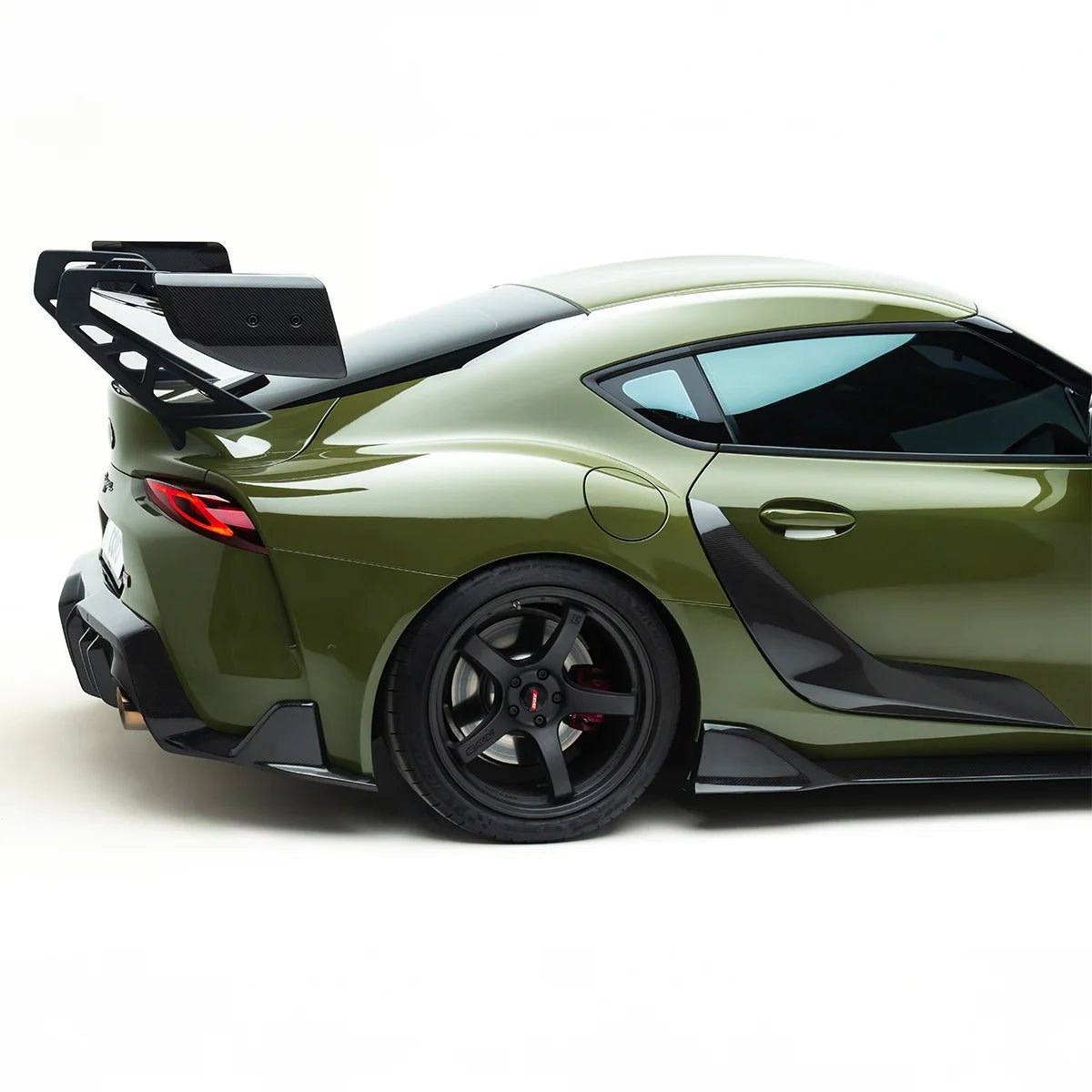 Toyota GR Supra Mk5 Pre-Preg Carbon Fibre AT-P1 Swan Neck Rear Wing by Adro (2019+) - AUTOID® - Rear Wings - Adro