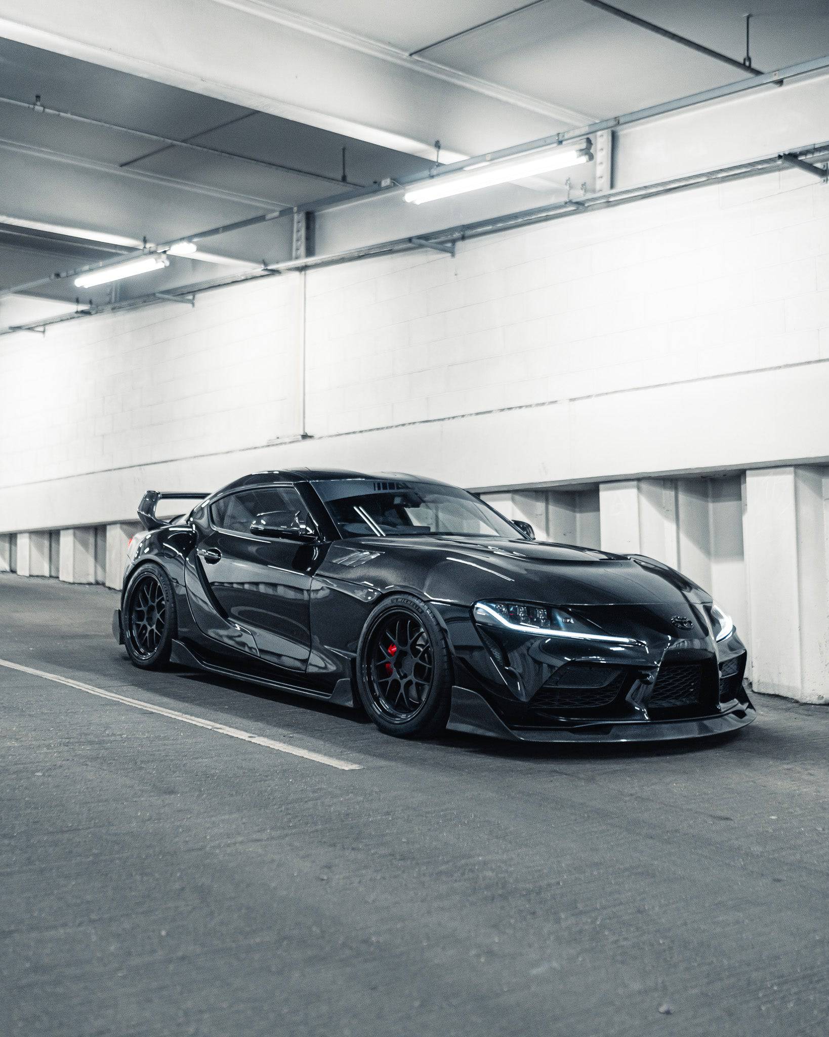 Toyota Supra A90 Mk5 Front & Rear Satin Black Emblem Badges (2019+) - AUTOID - Model Badges - Essentials